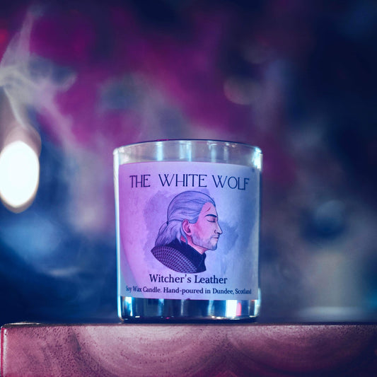 The White Wolf - Geralt - Witcher’s Leather  - The Witcher - Soy Wax Candle