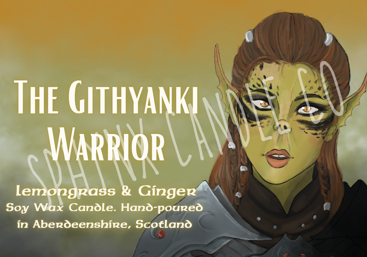 The Githyanki Warrior - Lae'zel - Lemongrass & Ginger - Baldur's Gate 3 - Soy Wax Candle