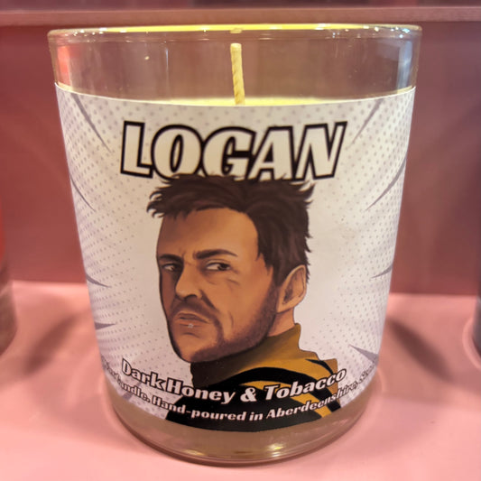 Logan - Wolverine - Dark Honey & Tobacco Scented Soy Wax Candle