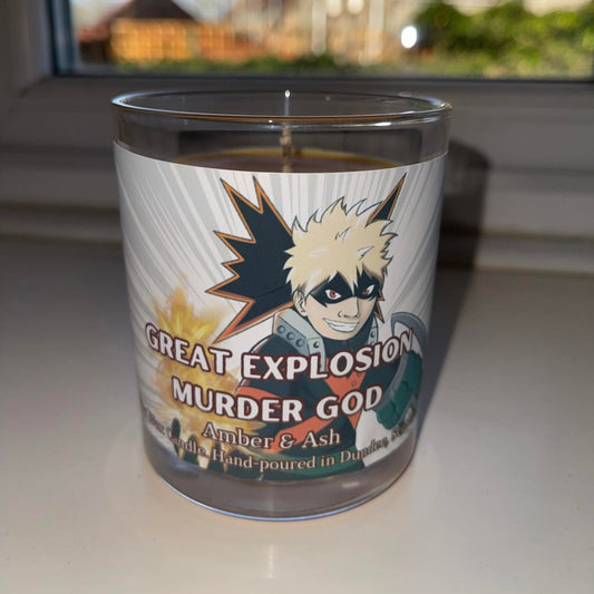 Great Explosion Murder God - Ash & Amber - Bakugou My Hero Academia Soy Wax Candle