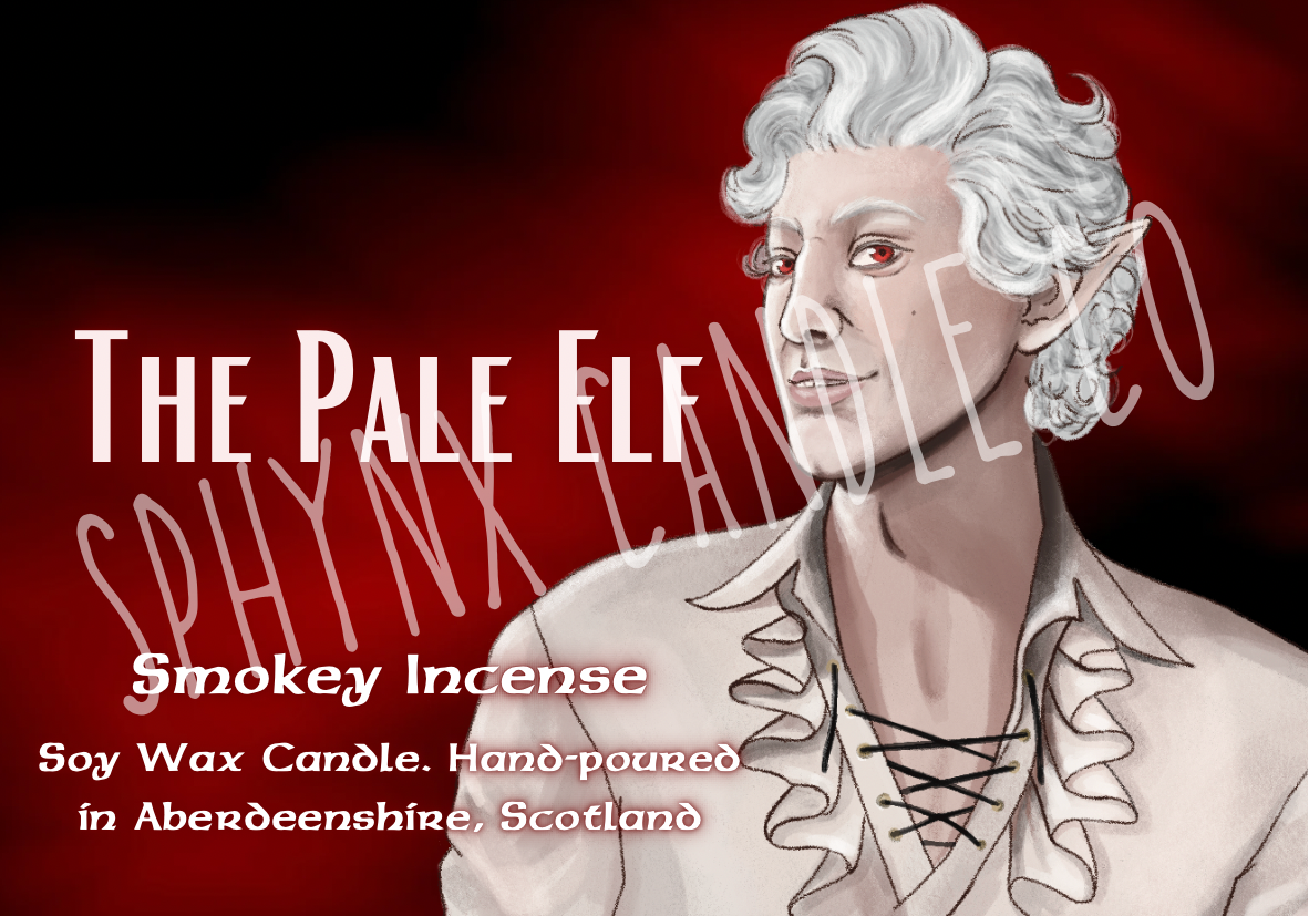 The Pale Elf - Astarion - Smoky Incense - Baldur's Gate 3 - Soy Wax Candle