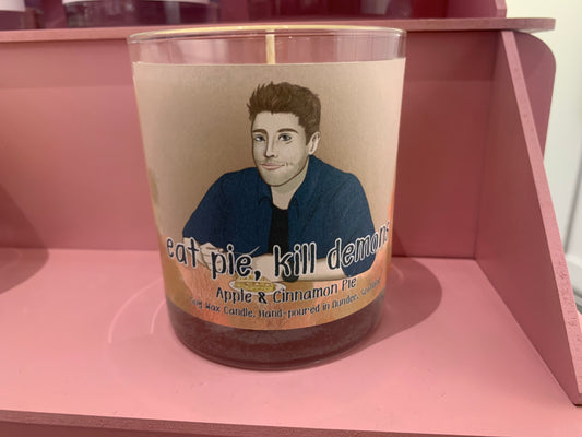 Eat Pie, Kill Demons - Dean Winchester Soy Wax Candle