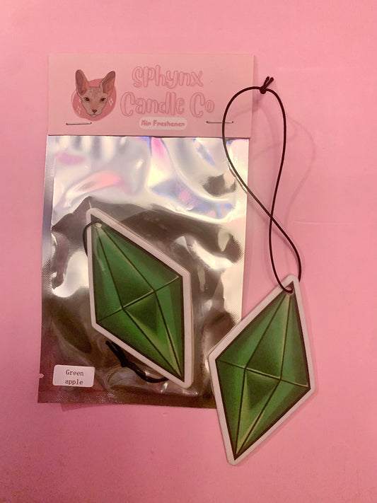 Sims Plumbob Green Apple Car Air Freshener